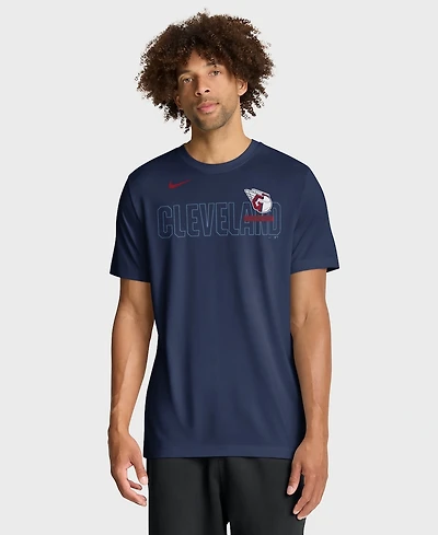 Nike Men's Navy Cleveland Guardians Knockout Team Legend Dri-fit T-Shirt