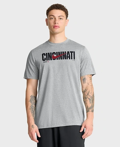 Nike Men's Heather Gray Cincinnati Reds Swoosh Legend Dri-fit T-Shirt