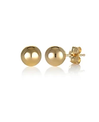 Gold Ball Stud Earrings (6mm) 14k Yellow, White or Rose