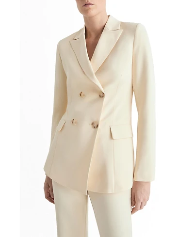 Scalpers Women's Plain Double-breasted Blazer
