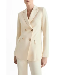Scalpers Women's Plain Double-breasted Blazer