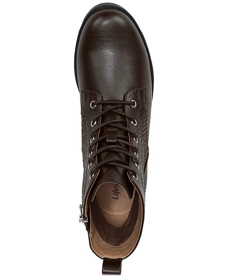 LifeStride Women's Lena Zip Lace-Up Booties