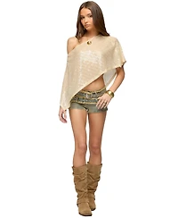 Edikted Women's Alanna Sheer Sequin Poncho