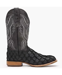 Durango Men's Premium Exotics Matte Black Pirarucu Western Boot