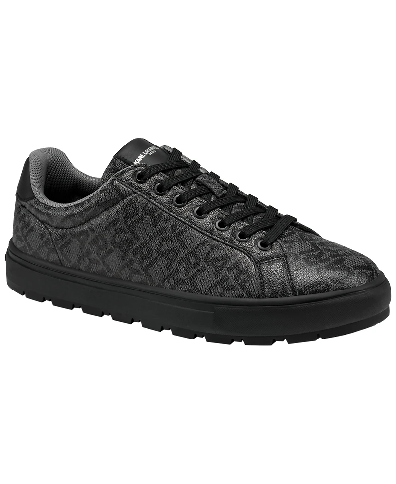Karl Lagerfeld Paris Men's Fabien All-Over Logo Lace-Up Sneakers
