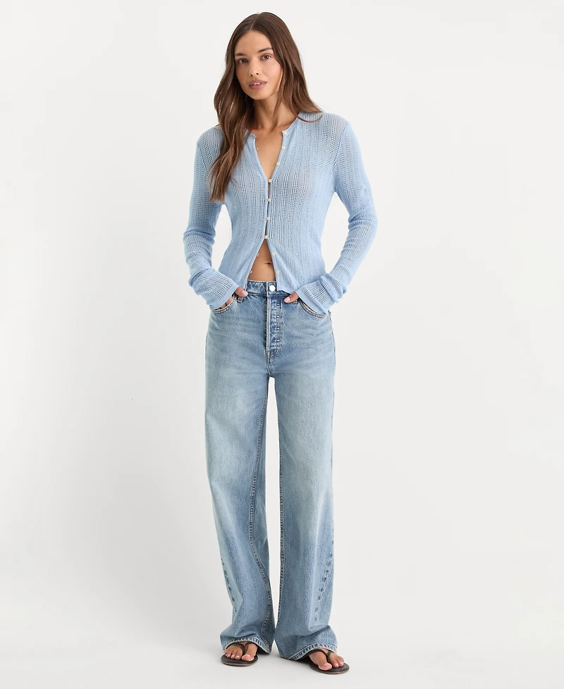Good American Women's Long-Sleeve Cardigan