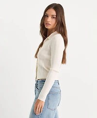 Good American Women's Long-Sleeve Collared Cardigan