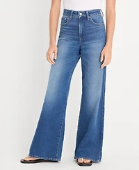 Good American Women's Waist Soft Tech Palazzo Jeans