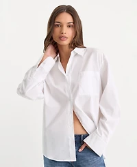 Good American Women's Poplin Oversized Classic Shirt