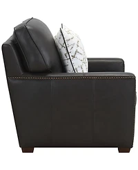 Gaspare 37" Leather Chair, Macy's Exclusive