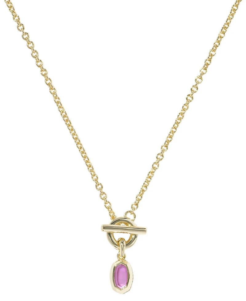 Kendra Scott Malachite & Imitation Pearl 14K Gold Plated Over Brass Daphne Link and Chain Necklace