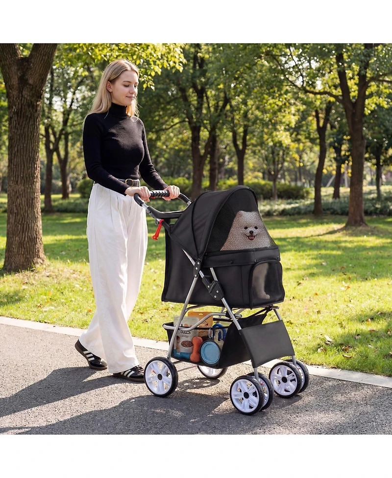 Cozito 4 Wheel Pet Stroller for Small Dogs and Cats up to 33 lbs