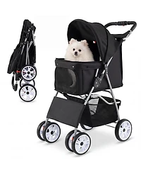 Cozito 4 Wheel Pet Stroller for Small Dogs and Cats up to 33 lbs