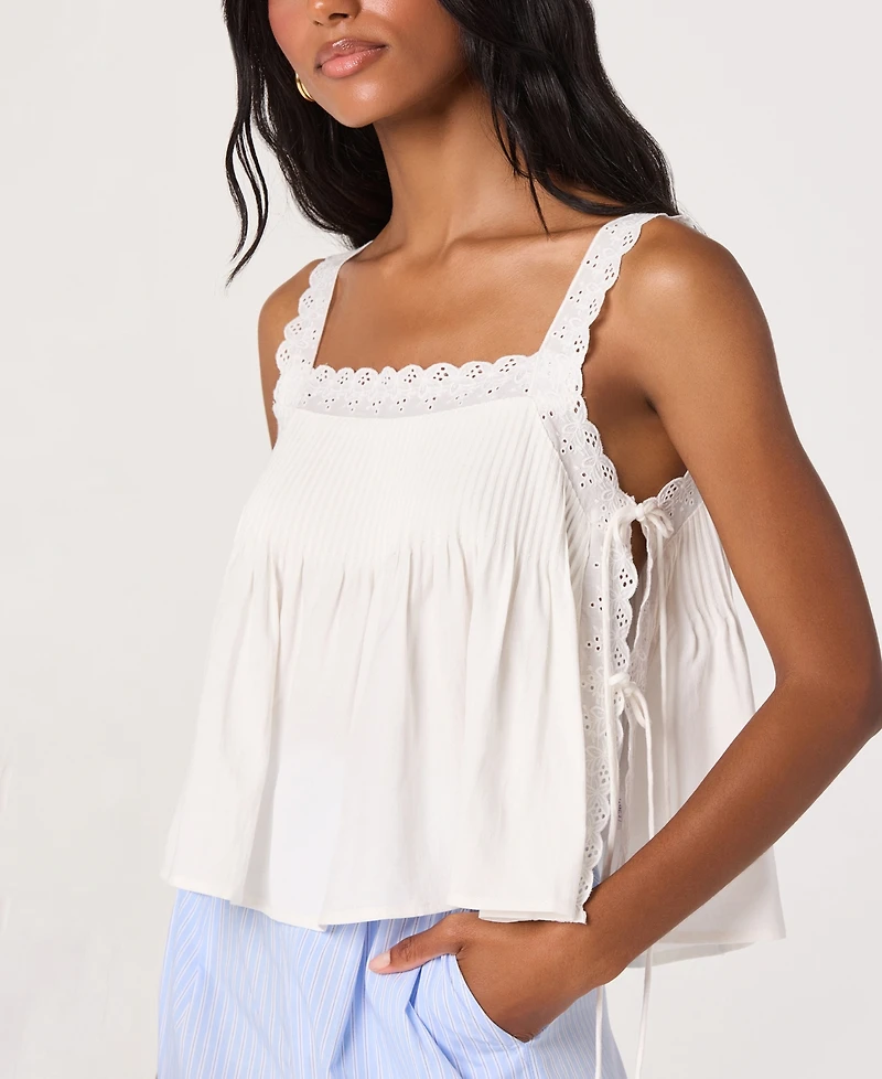 Astr the Label Women's Side-Tie Sleeveless Top