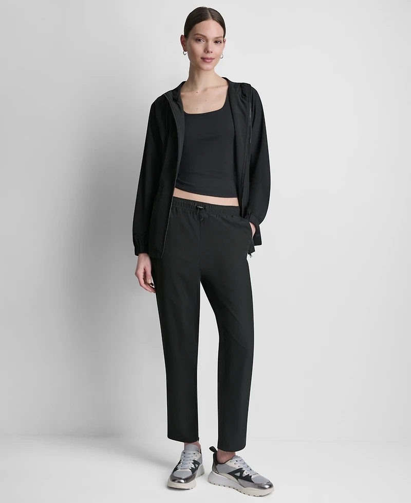 Dkny Sport Women's Cropped High-Low Hooded Jacket