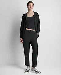 Dkny Sport Women's Cropped High-Low Hooded Jacket