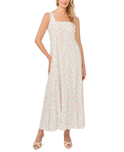 Vince Camuto Women's Thick Strap Square Neck Maxi Dress