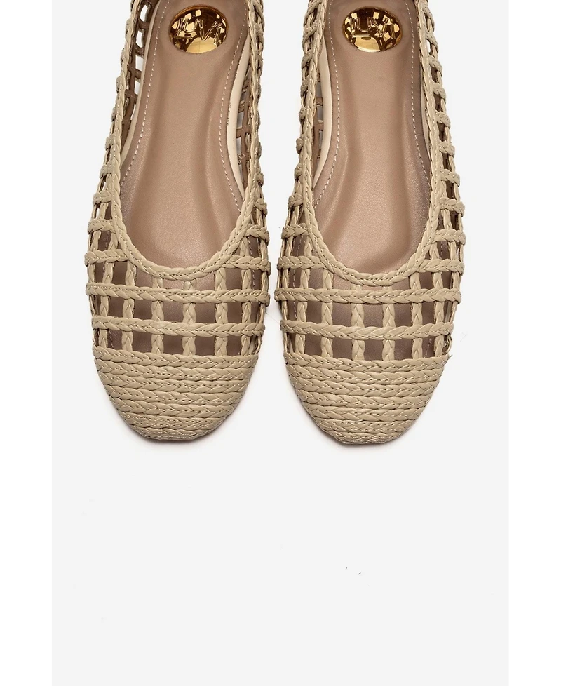 Prologue Shoes Women's Elvaris Woven Ballet Flat