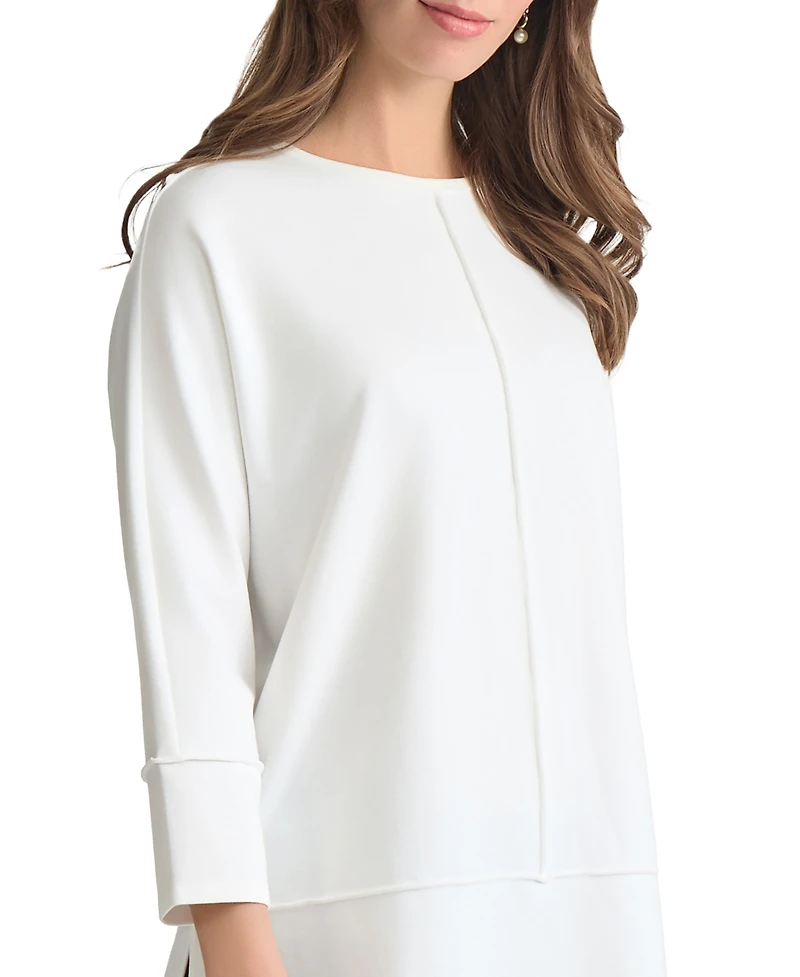 Jones New York Women's Serenity Knit 3/4 Sleeve Tunic Top