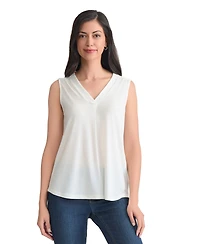 Jones New York Women's Crepe Sleeveless V-Neck Top