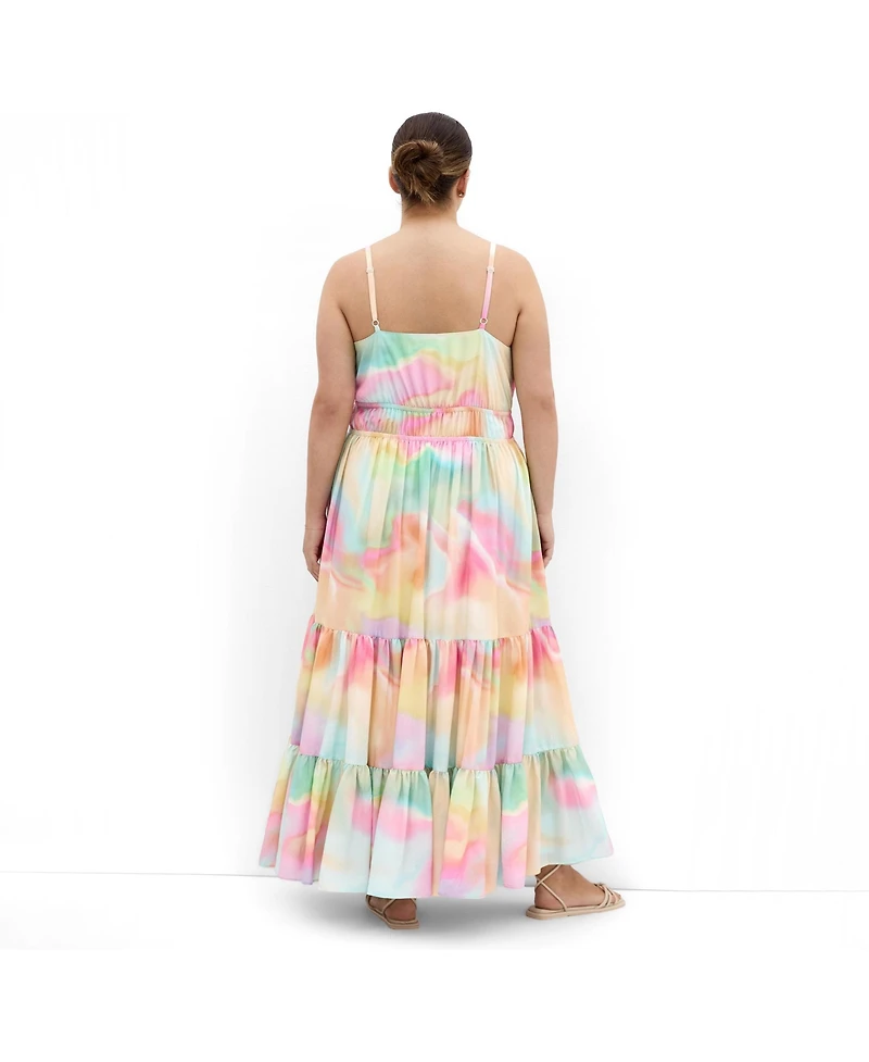 City Chic Women's Kalea Swirl Print Maxi Dress