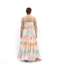 City Chic Women's Kalea Swirl Print Maxi Dress