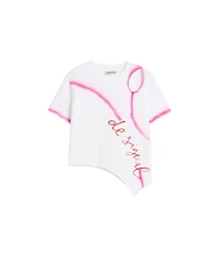 Desigual Women's Asymmetric 100% Cotton T-shirt