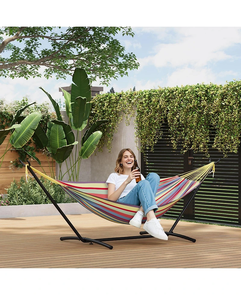gaomon Portable Double Hammocks with Carrying Bag for Outside, 450 lbs Capacity