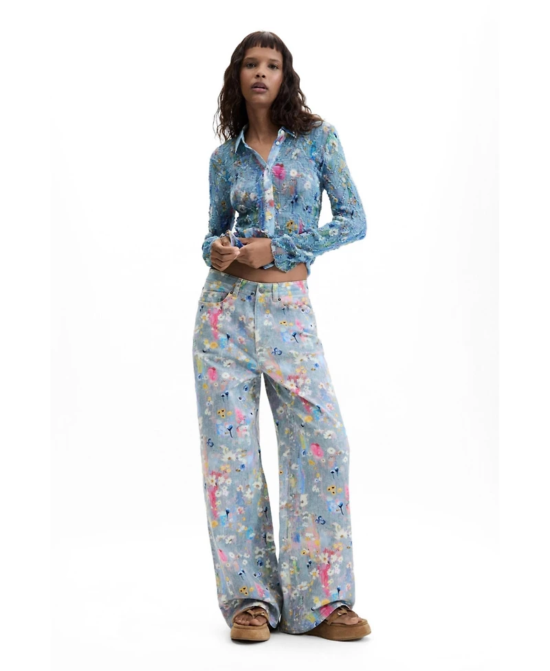 Desigual Women's Printed denim trousers