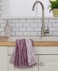 Skl Home Lavender Silhouette Jacquard Curved 2-Piece Hand Towel Set