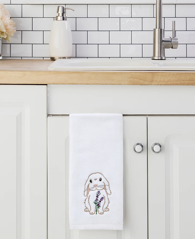 Skl Home Bunny Lop Bunny Lop Embellished Curved 2-Piece Hand Towel Set
