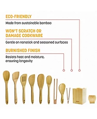 Joyce Chen Burnished Bamboo 11-Piece Utensil Set