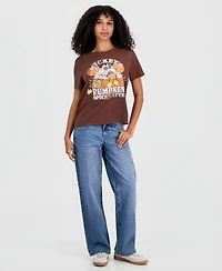 Disney Juniors' Mickey Pumpkin Spice Crewneck Tee