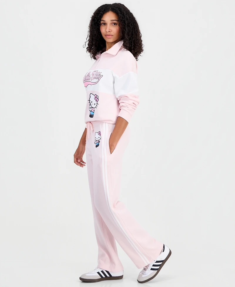 Sanrio Women's Fleece Track Pant Wide-Leg Drawstring