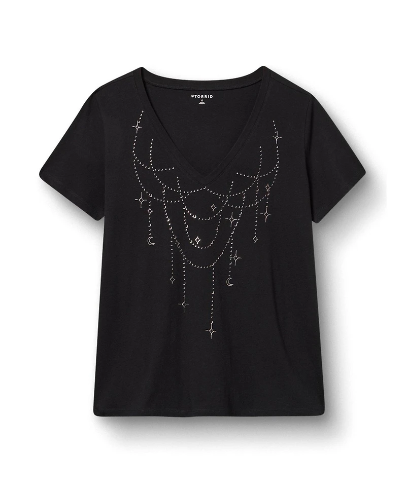 Torrid Women's Plus Classic Cotton V-Neck Tee