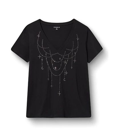 Torrid Women's Plus Classic Cotton V-Neck Tee