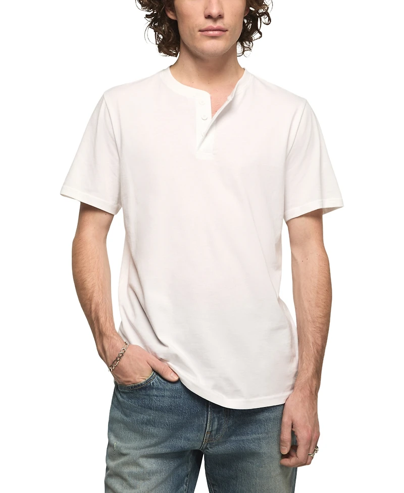 Lucky Brand Men's Supima Cotton Short-Sleeve Henley T-Shirt