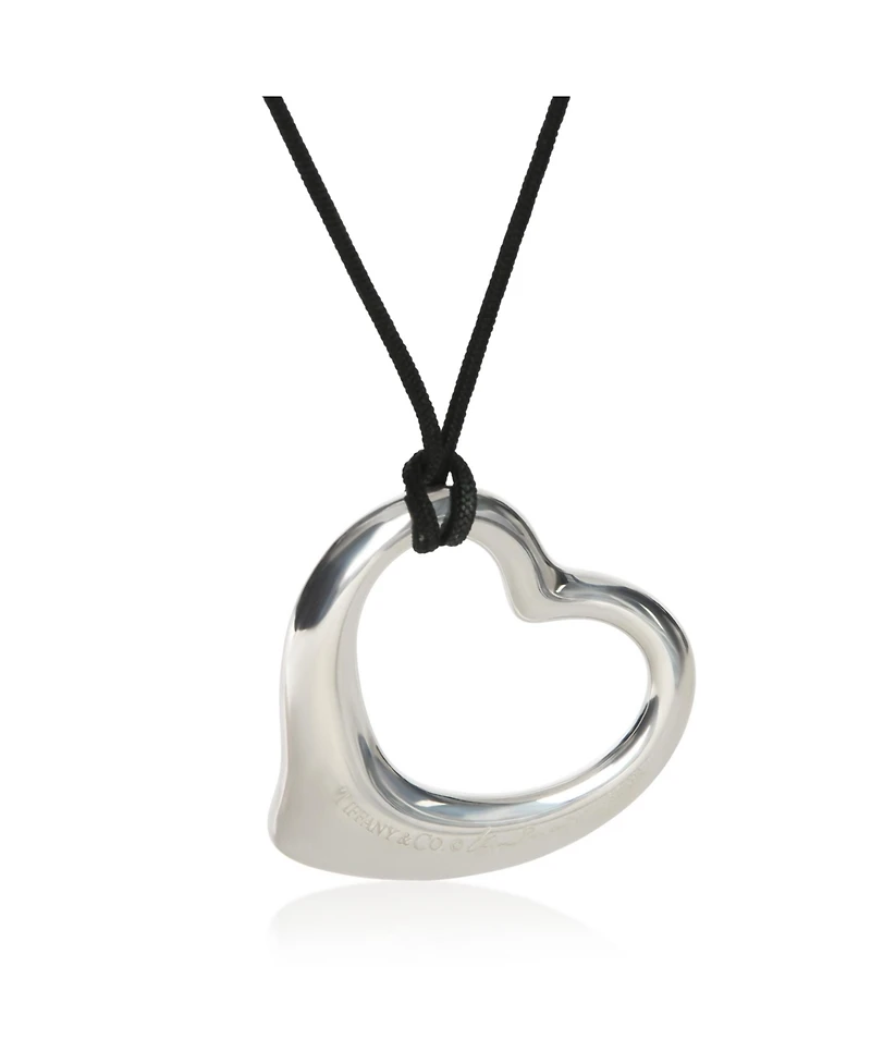 Pre-Owned Tiffany & Co Sterling Silver Elsa Peretti Open Heart Pendant