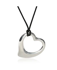 Pre-Owned Tiffany & Co Sterling Silver Elsa Peretti Open Heart Pendant