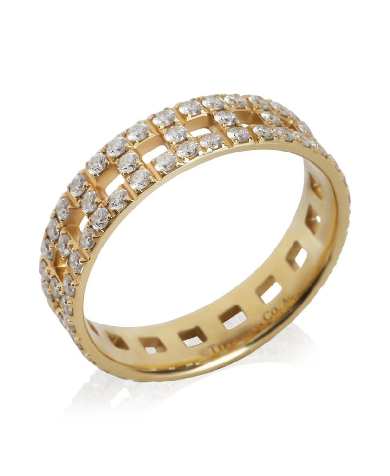 Pre-Owned Tiffany & Co Yellow Gold Diamond Tiffany T Wide Ring