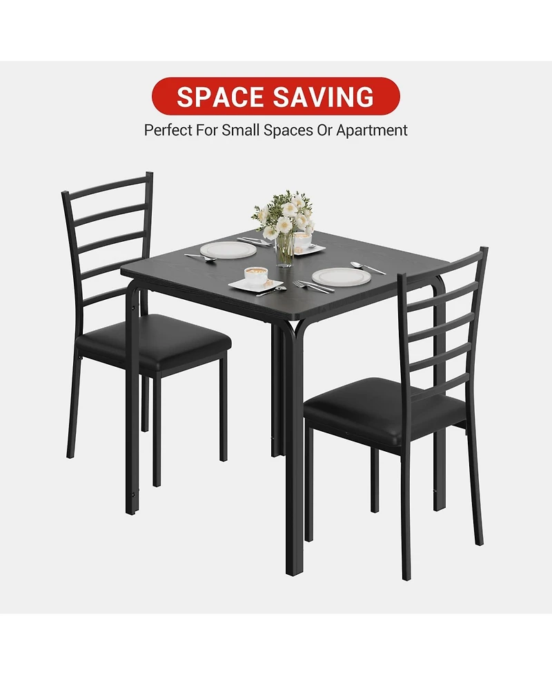 gaomon Space-Saving Small Kitchen Dining Table Set for 2 with 2 Chairs