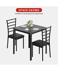 gaomon Space-Saving Small Kitchen Dining Table Set for 2 with 2 Chairs