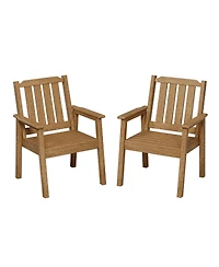 gaomon All-Weather Hdpe Outdoor Patio Dining Chairs Set of 2 for Backyard and Deck