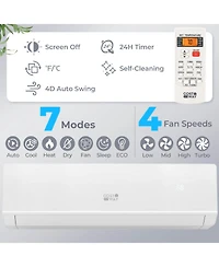 Costway 18000 Btu Mini Split Air Conditioner and Heater 25 SEER2 208-230V Ac Unit