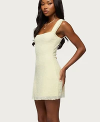 Edikted Women's Nairobia Textured Mesh Mini Dress