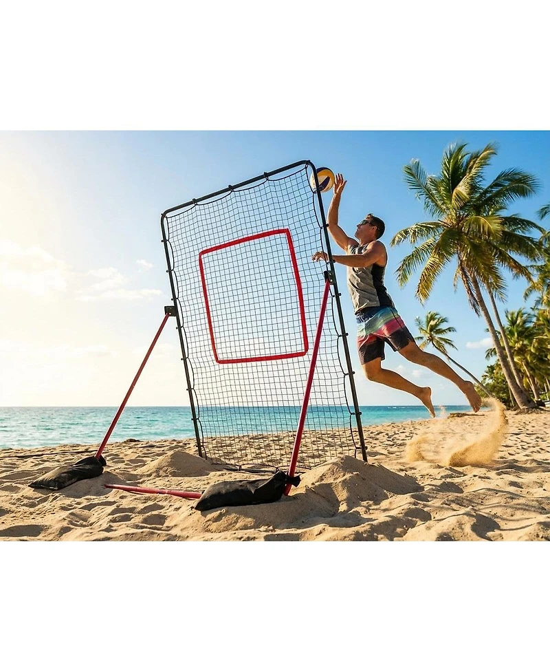 Xo Volleyball Rebounder Net, Adjustable Portable Training Net for Bumping Setting Spiking Practice