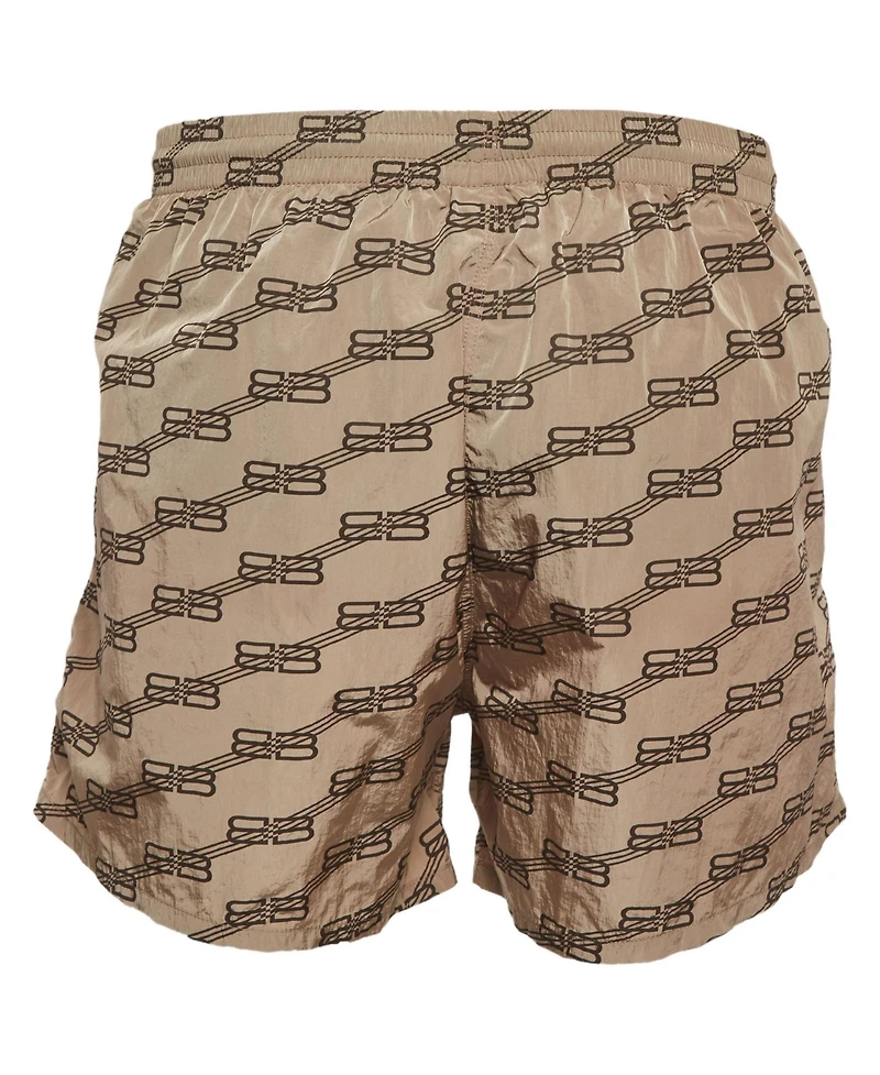 Pre-Owned Balenciaga Men's Bb Monogram Nylon Swim Shorts