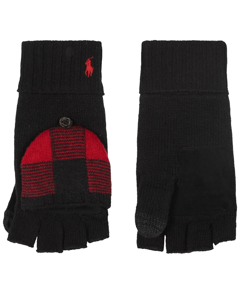 Polo Ralph Lauren Men's Tartan Mitt Convertible Gloves