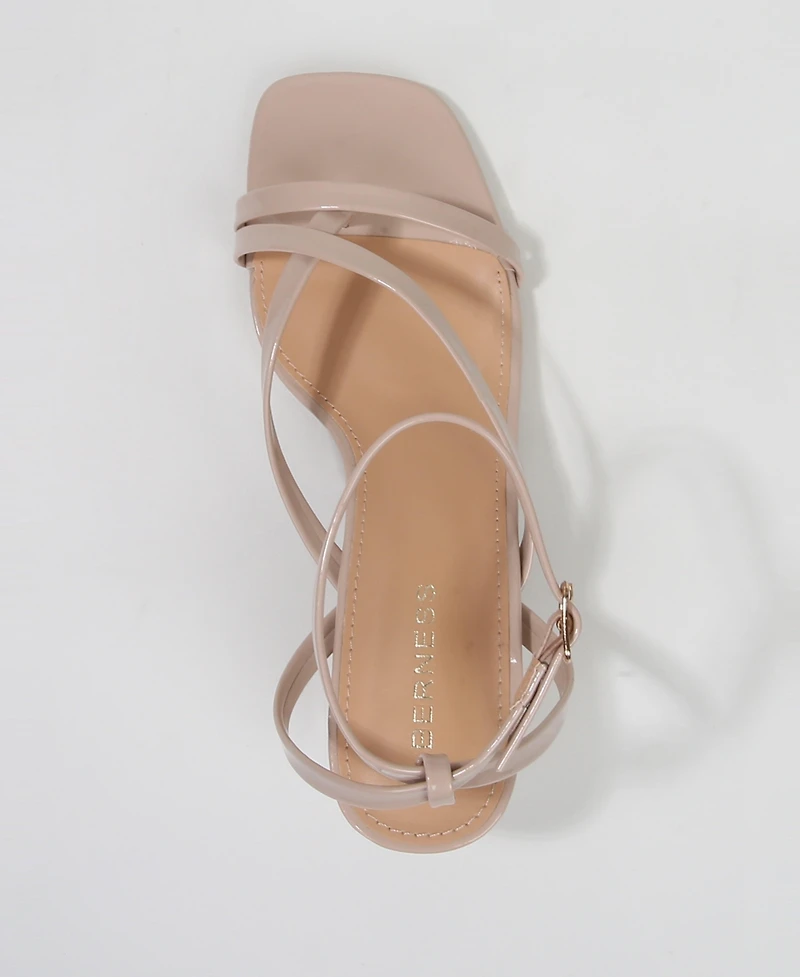 Berness Women's Elara Minimal Thong Block Heel Sandals