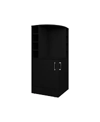 Flynama 2-Door Bar Cabinet with 8 Wine Bottle Compartments, Compact Freestanding Home Bar Storage